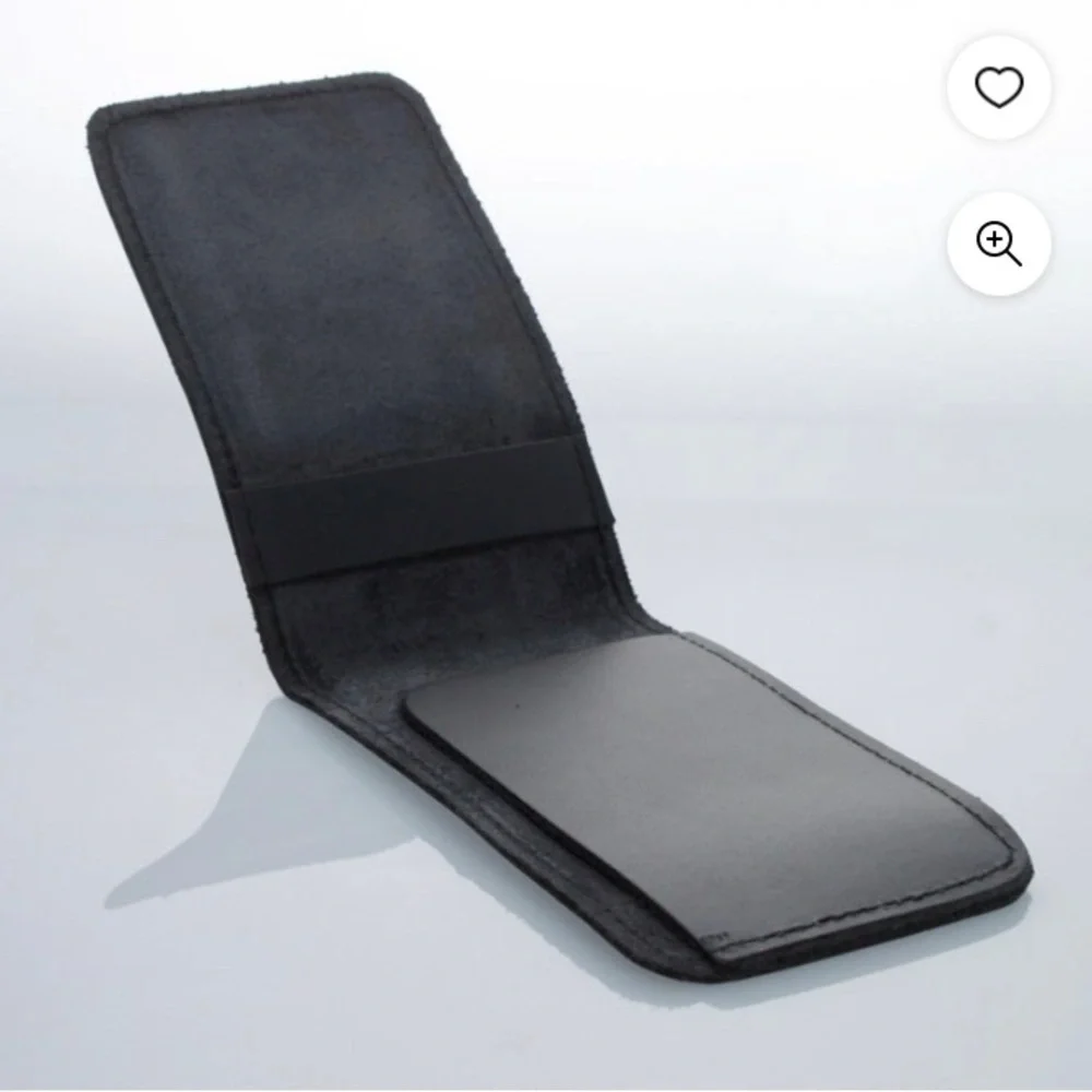 Federal Minimalist - NEW - Black Leather Memo Pad Notepad Holder. NWOT